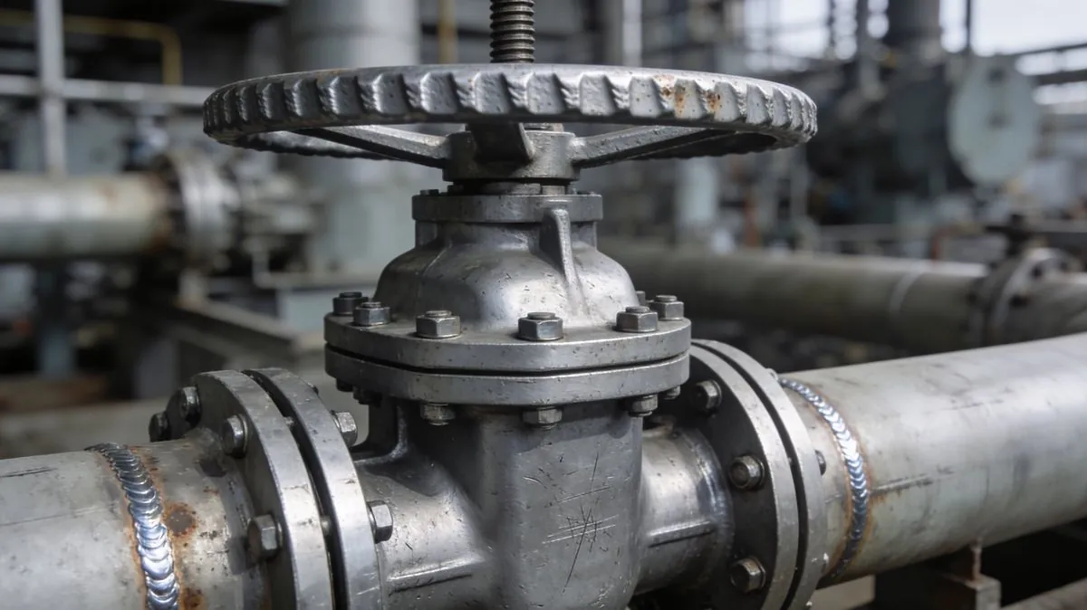 Industrial steel gate valve