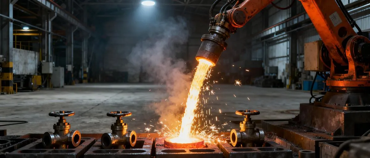 Casting work in a metal foundry